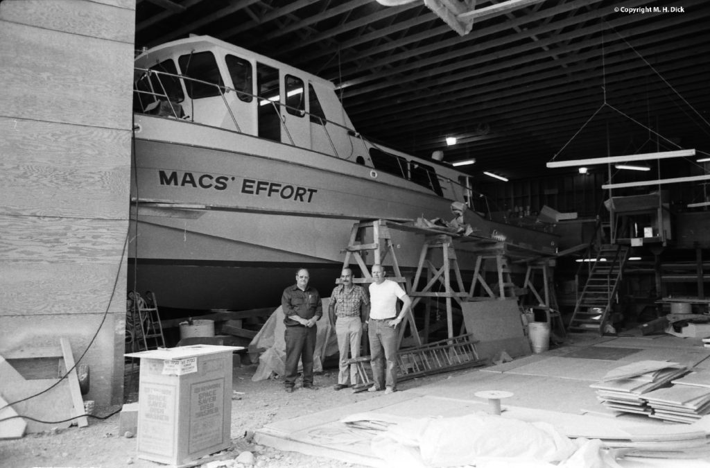 charter fishing boat under construction